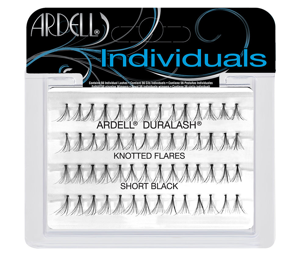 Front view of an Ardell Duralash Flare - Short false lashes set in retail packaging