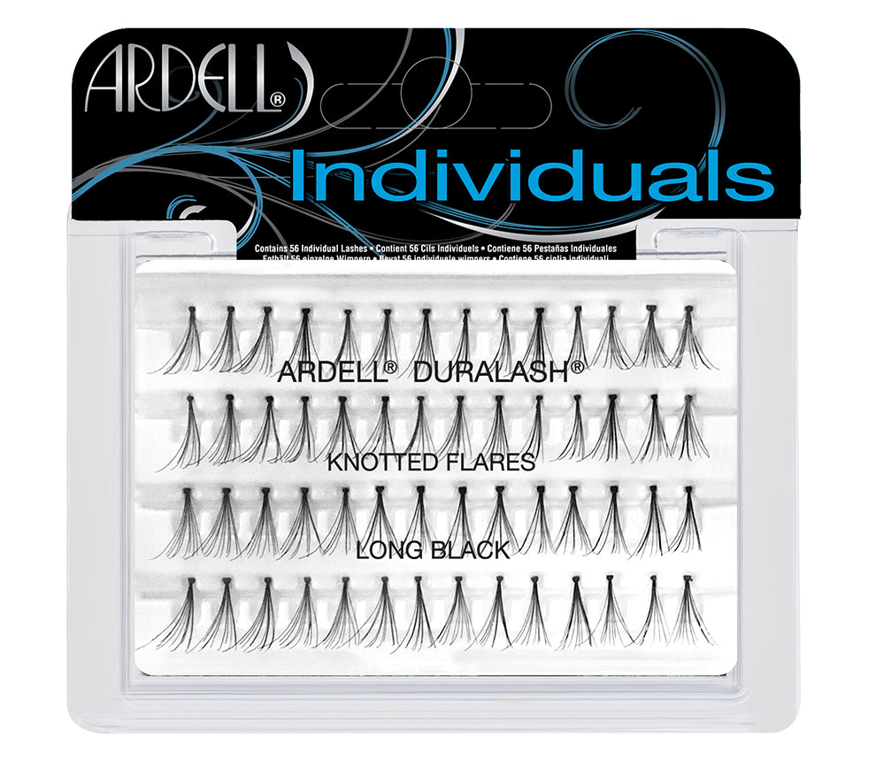 Front view of an Ardell 3D Individuals Combo Pack false lashes set in retail wall hook packaging