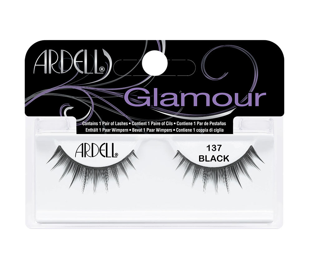 Ardell Glamour 137 Black false lashes in retail packaging