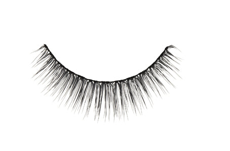 Close-up of an Ardell Soft Touch 155 false lash for the right eye featuring medium volume shorth length ultra soft fibers