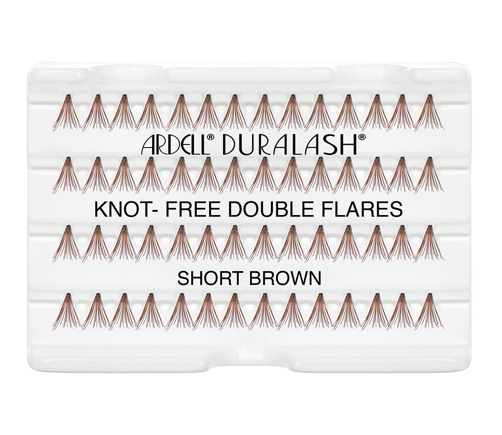 Ardell Knot-Free Double Individuals - Short (Brown) faux lashes labelled in inner plastic packaging