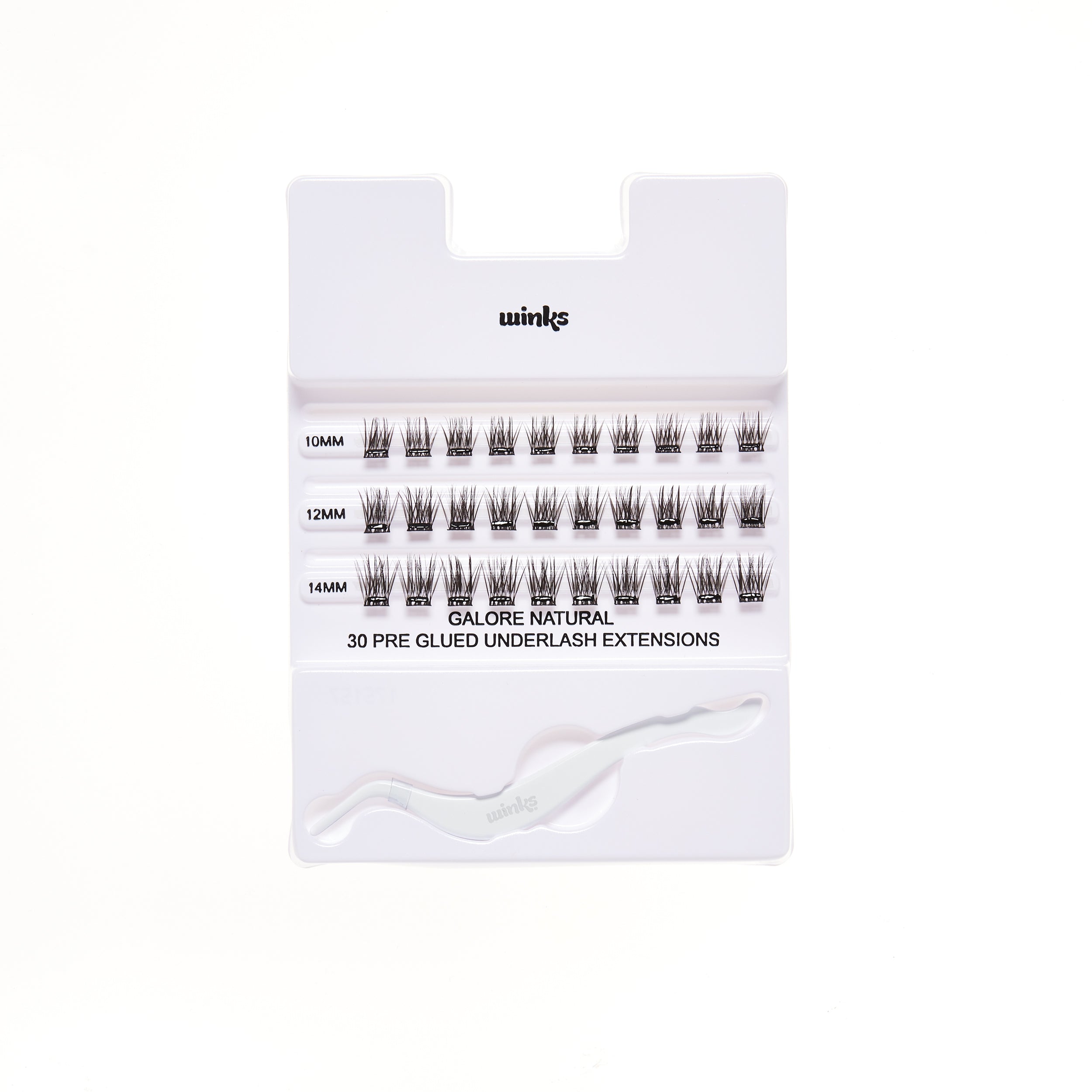 Tray of Ardell Winks Press on Lash underlash extensions galore natural, pre-glued and ready to apply lash segments.