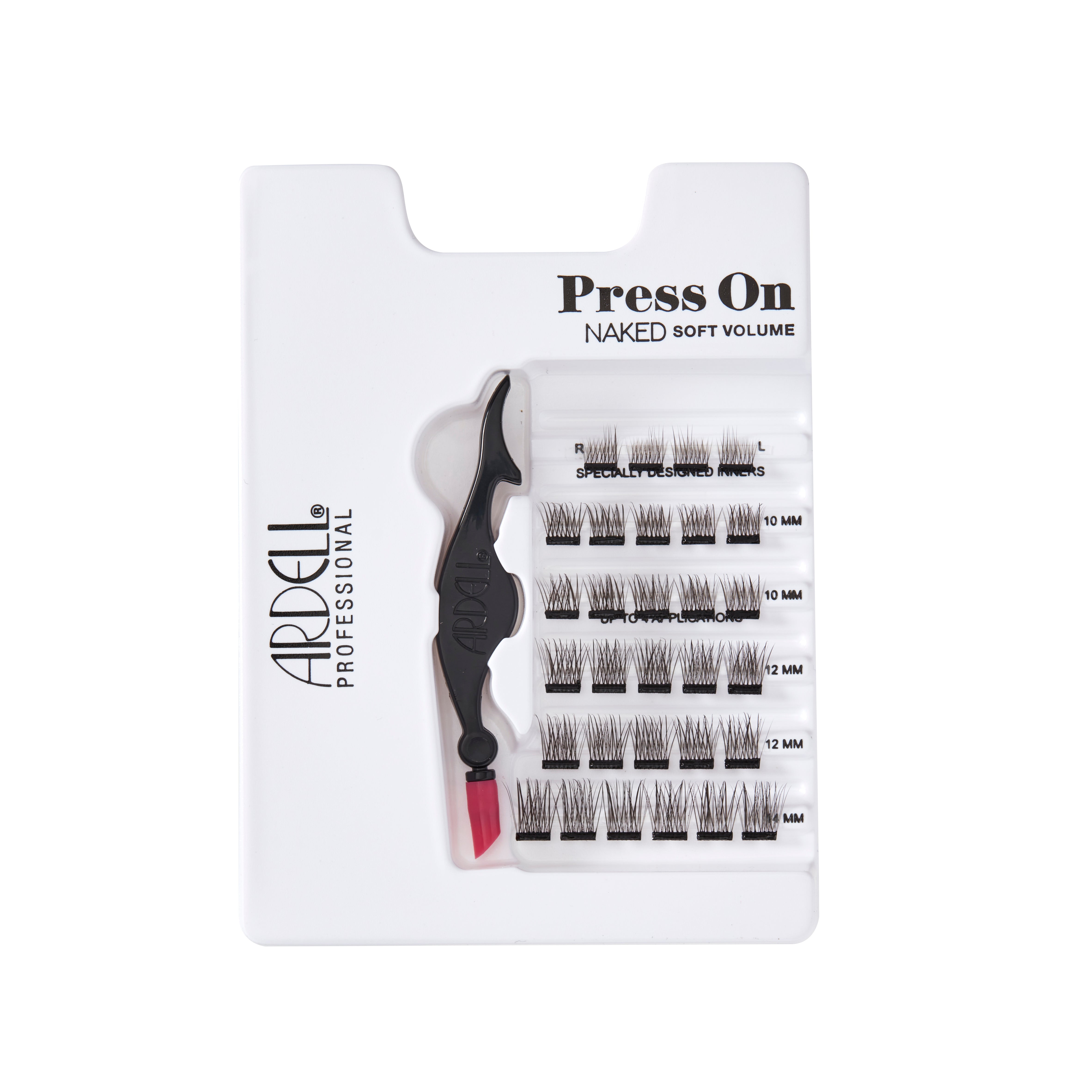 Ardell Naked Press On Underlash Extensions Soft Volume packaging tray showing its inclusions