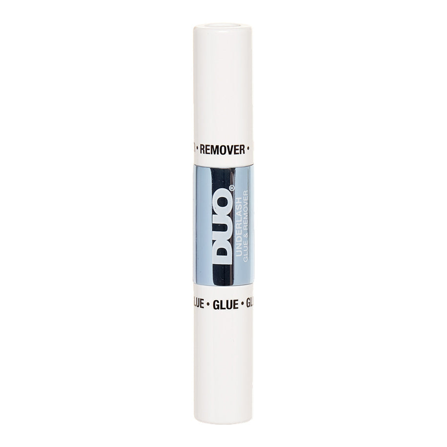 A white cylindrical tube of DUO Glue Remover with a light blue and black label, shown on a plain white background.