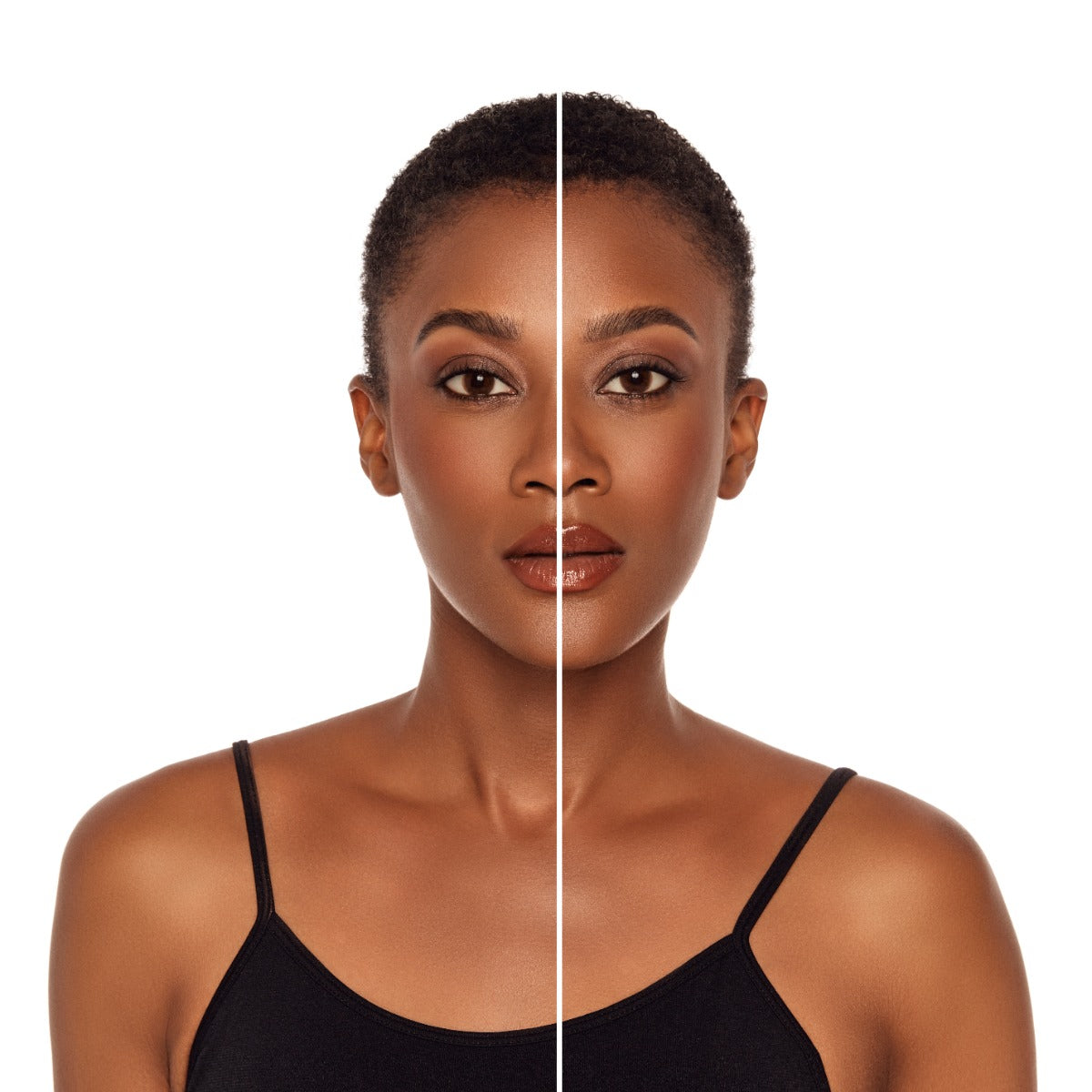 Ardell Naked Press On Pre-Glued Underlash Extensions - Natural on a model with almond eye shape