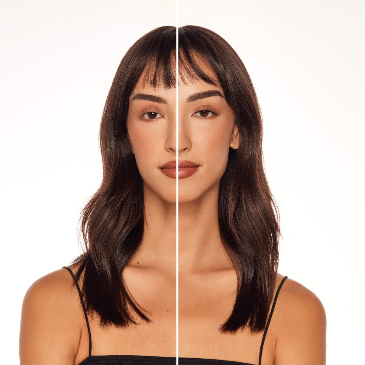 Ardell Naked Press On Pre-Glued Underlash Extensions - Natural on a model with hooded eye shape