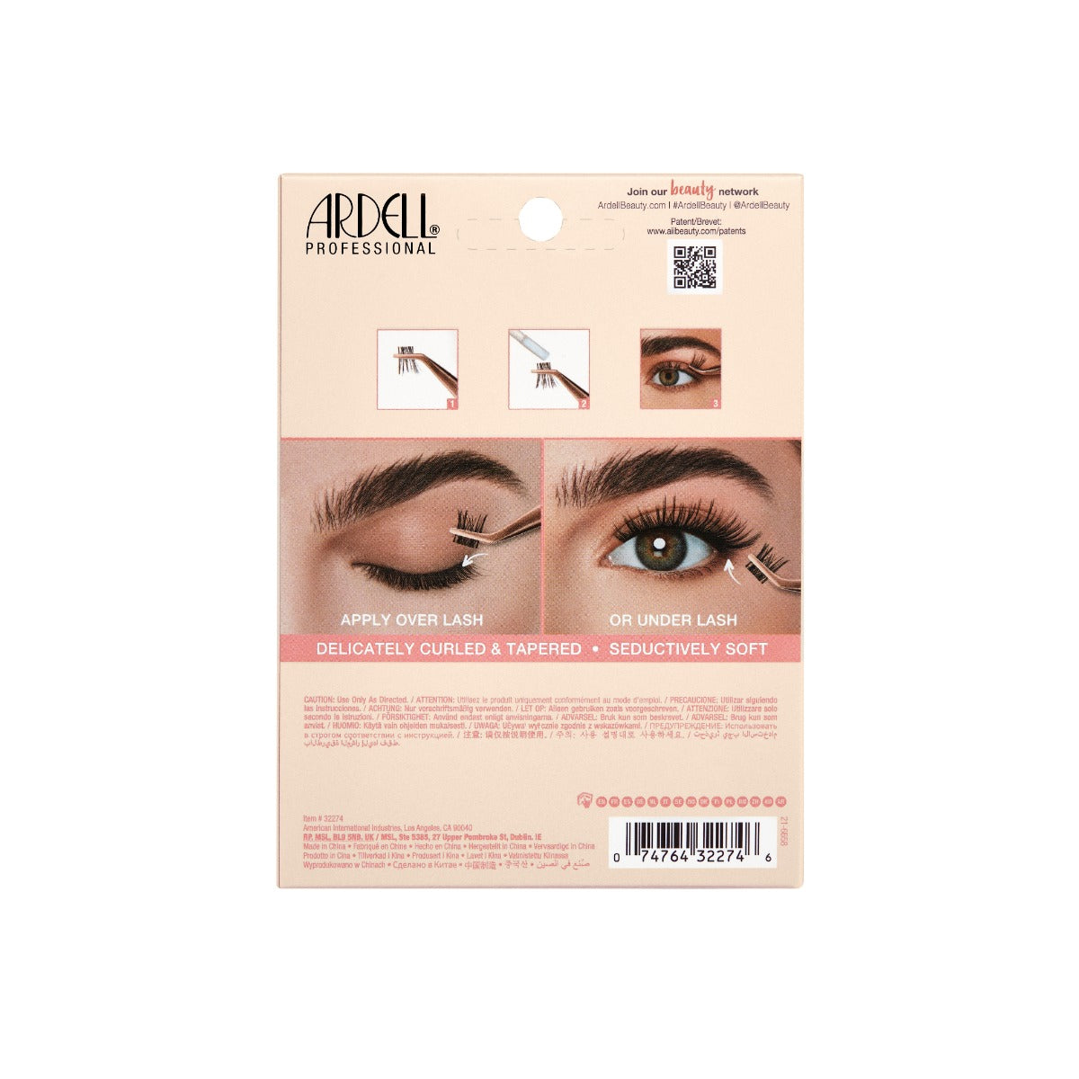 Back of Naked Clusters 421 retail wall hook packaging