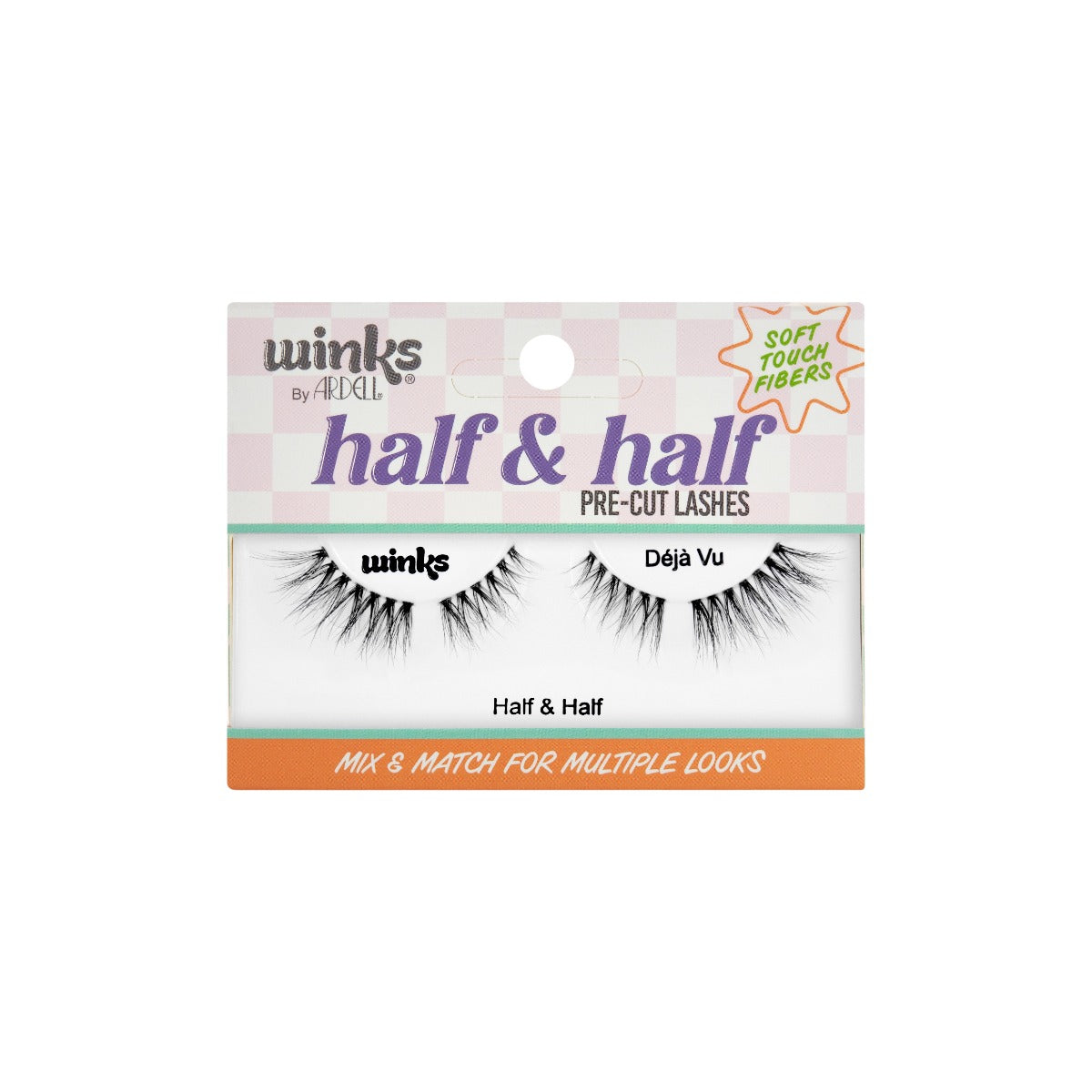 Front packaging of Winks Half & Half Pre-Cut Lashes Déjà vu