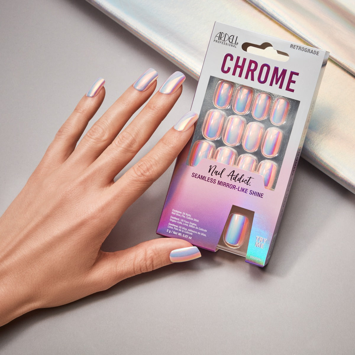 Stylized image o9f Ardell Nail Addict Chrome Retrograde