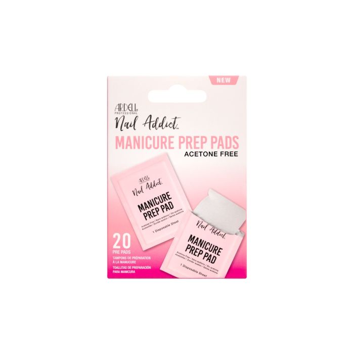Ardell Manicure Prep Pads Multipack – Front of 100-count box for nail cleansing and prep.