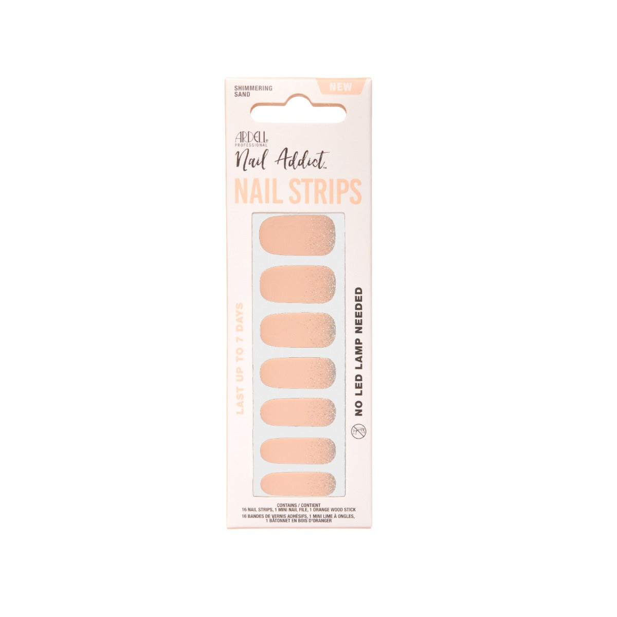 Front view of Ardell Nail Addict Nail Strips packaging.