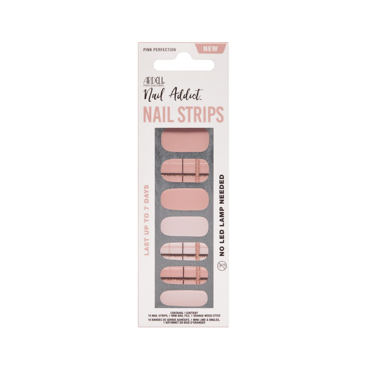 Front face of Ardell Nail Addict Nails Strips pack.