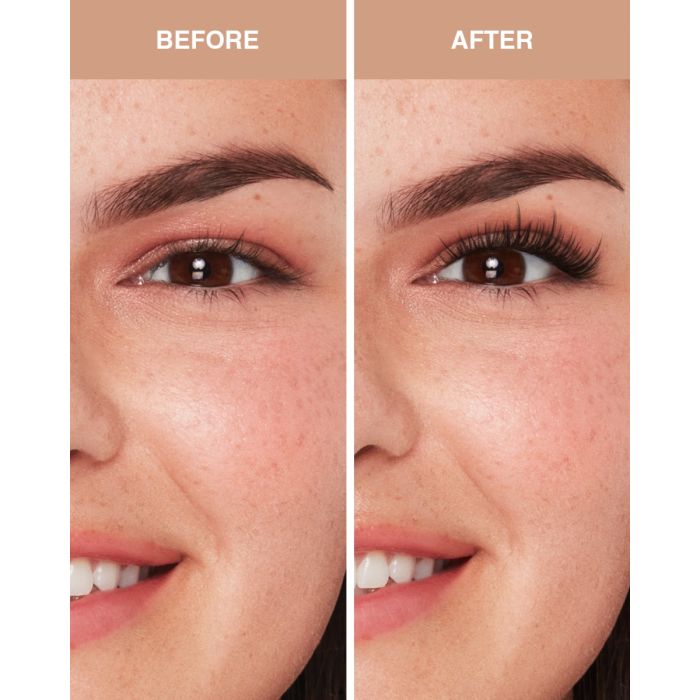 Almond eyes styled with Ardell Wispy Pre-Mapped Extensions for defined, natural-looking volume.