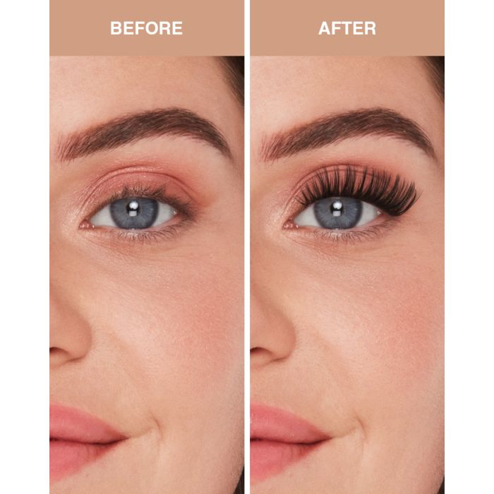 Kitten Eye lash extensions applied on round eye shape for a soft, cat-like lift.
