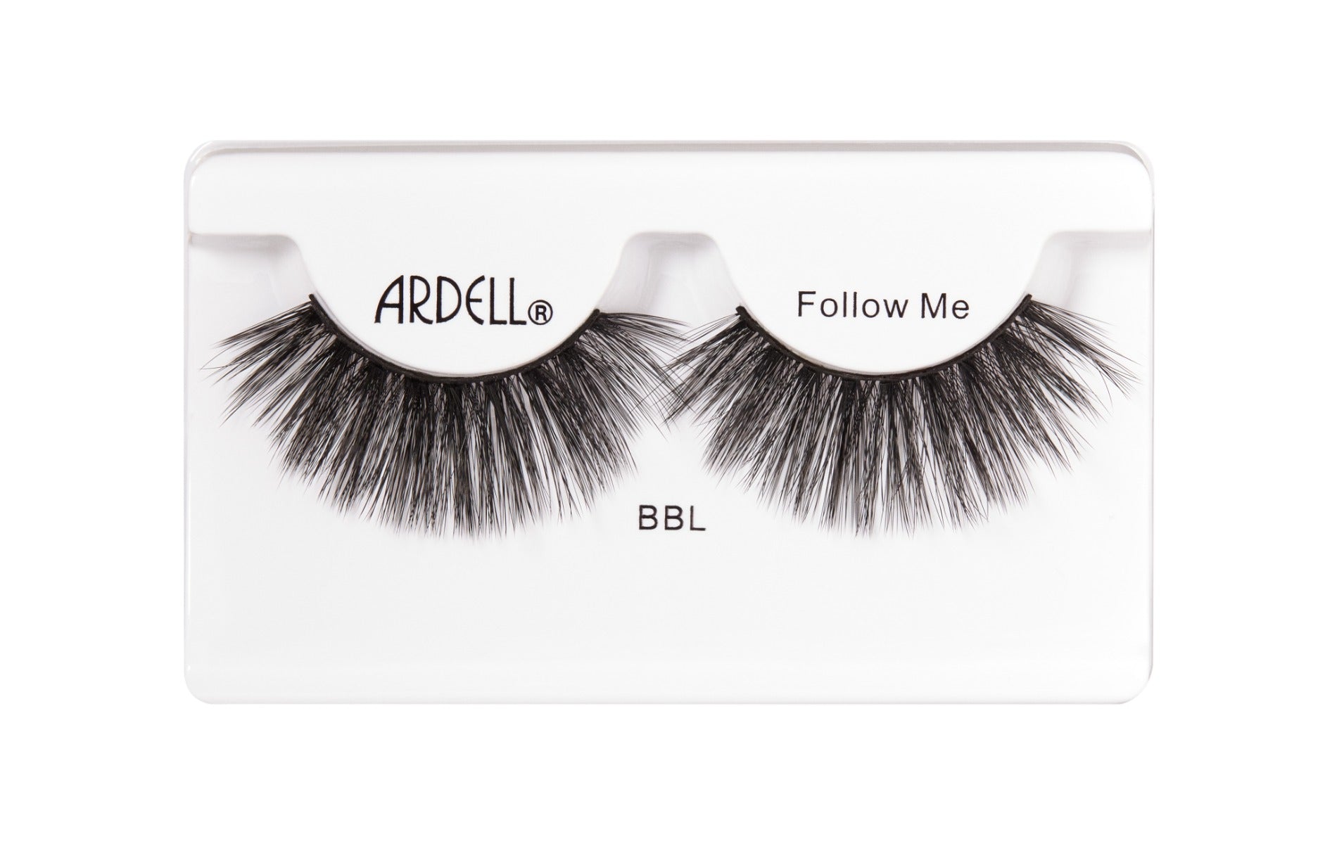Ardell BBL Follow Me lashes with dramatic fullness and tapered tips for a fierce, attention-grabbing lash look.