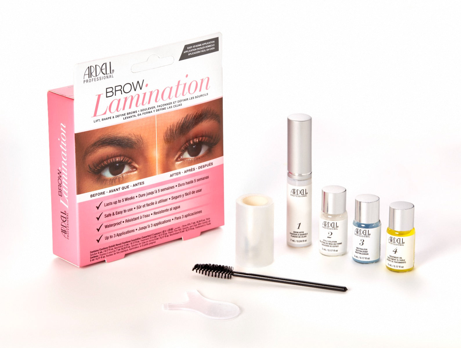 Ardell Brow Lamination Kit for lifting, shaping, and setting brows with up to 3 applications.