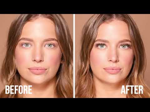 Before and after comparison of Ardell lashes on a model showcasing enhanced volume and length.