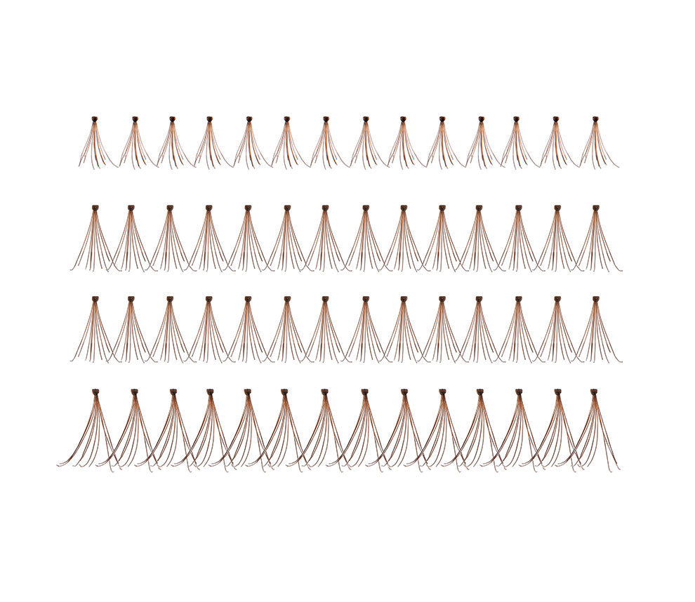 56 Ardell Duralash Combo Lengths false lashes arranged in 4 rows of 14 individual lash clusters