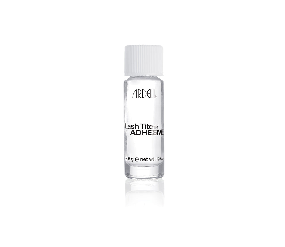 Capped 0.125-ounce bottle of Ardell LashTite  Adhesive - Clear standing upright