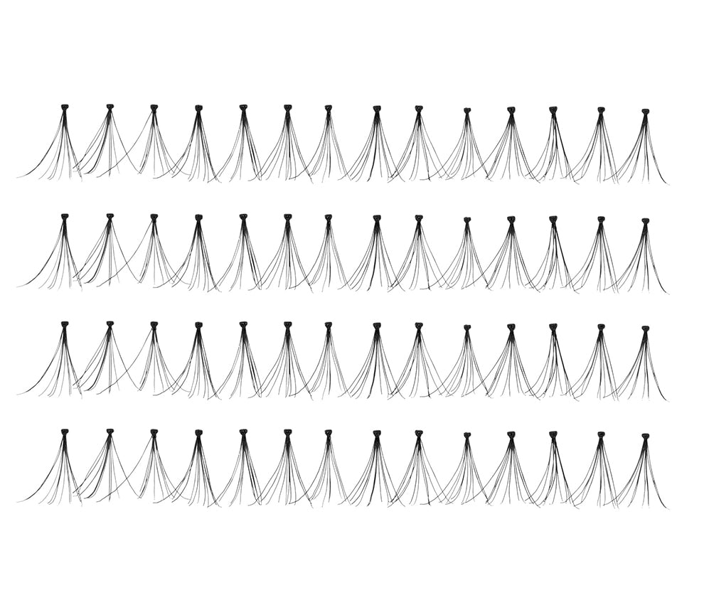 56 Ardell Duralash Flare - Medium false lashes arranged in 4 rows of 14 individual lash clusters 