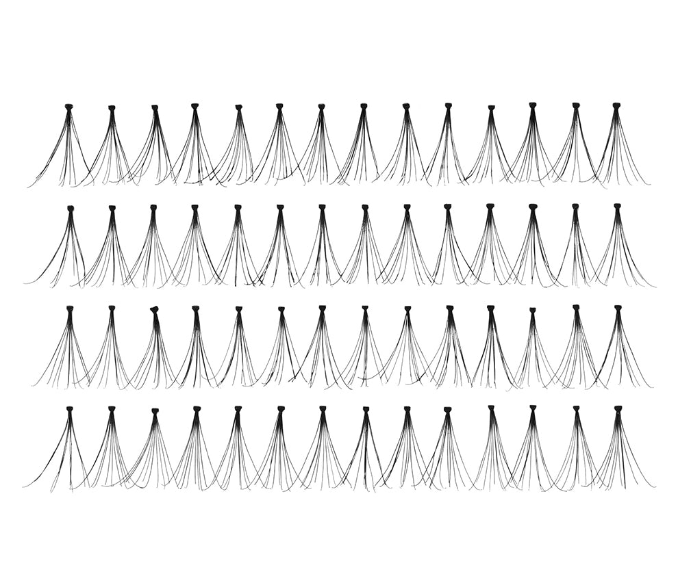 56 Ardell Duralash Flare - Long false lashes arranged in 4 rows of 14 individual lash clusters 