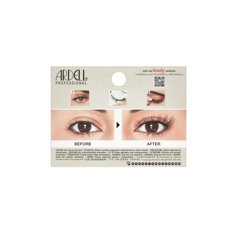 Ardell false eyelashes packaging with 'Before' and 'After' effect on a white background