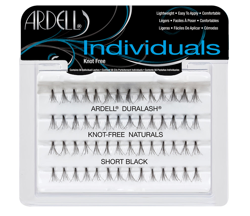 Front view of  an Ardell Duralash Natural - Short false lashes set in retail wall hook packaging