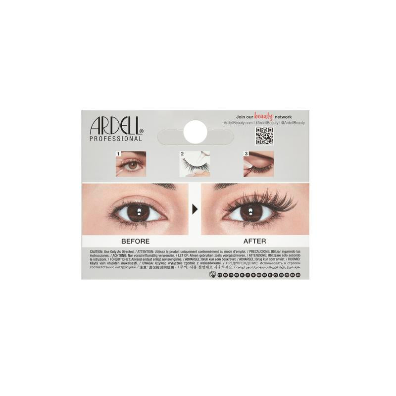 Ardell eyelash packaging with 'Before' and 'After' effects on a white background