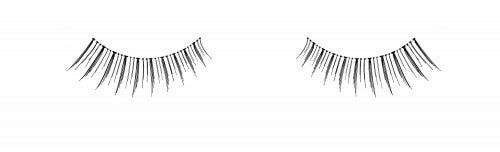A single pair of Ardell Natural 135 showing its light volume, short and flared lash style in the white color background
