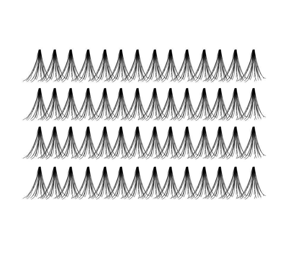 56 Ardell Knot-Free Double-Up Individuals - Long false lashes arranged in 4 rows of 14 individual lash clusters 