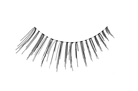 Close-up of an Ardell Natural 116 false lash for the right eye featuring clustered lash fibers