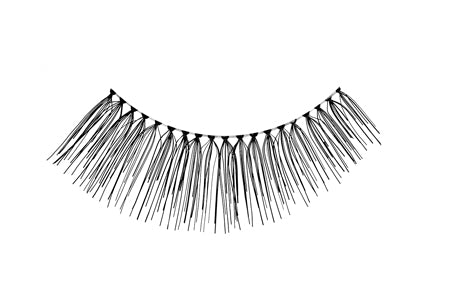 Ardell Natural 117 false lash for the right eye featuring clustered lash fibers isolated in white background
