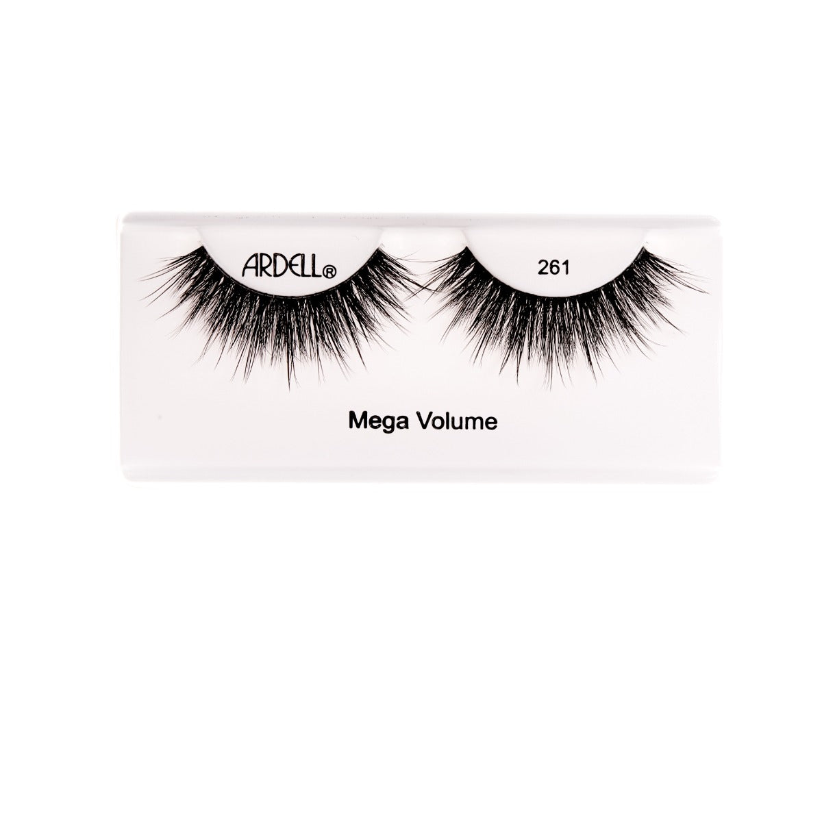 Ardell Mega Volume Lashes 261 – Fluffy, dramatic false eyelashes with a layered, wispy design for a bold lash lift.
