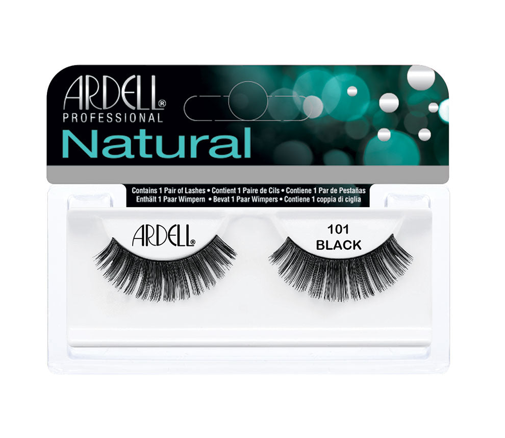 Ardell Natural 101 faux lashes set in complete retail wall hook packaging isolated in white background