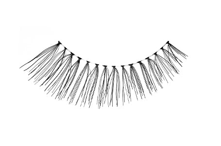 Close-up of an Ardell Demi Luvies - Black false lash for the right eye featuring clustered lash fibers