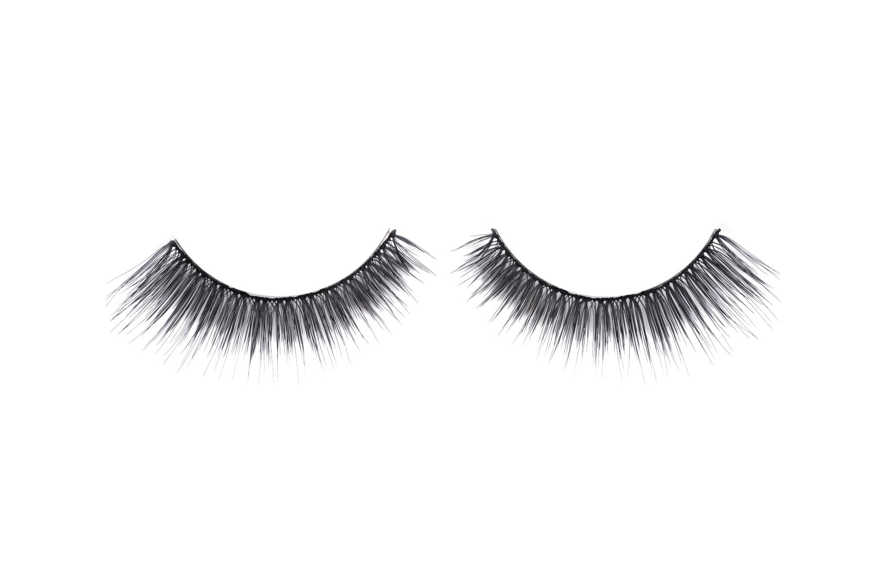 Pair of Ardell Soft Touch 152 false lashes side by side featuring 100% human hair and the pre-curved band for a perfect fit