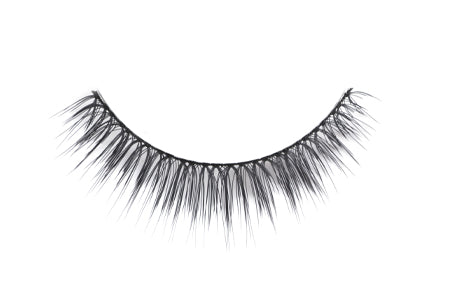 Close-up of an Ardell Soft Touch 154 false lash for the right eye featuring lash fibers with dense base & fine tips