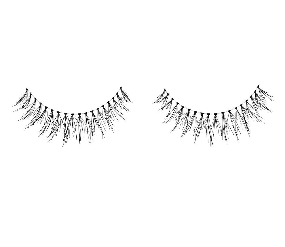 A pair of Ardell SWispies Clusters 602 showing its uneven layered lash and its undetectable lash band