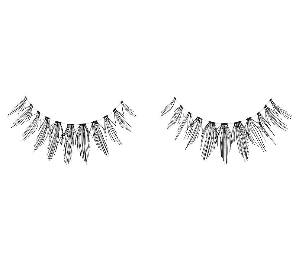 A single pair of Ardell SWispies Clusters 603 showing its uneven layered lash and its undetectable lash band