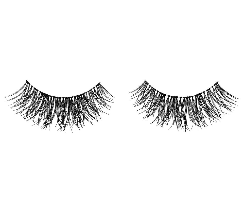 A single pair of Ardell Studio Effects Wispies showing its layered lash and its undetectable lash band