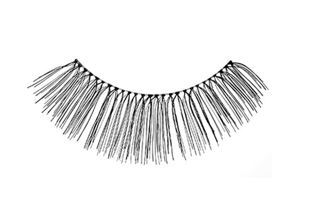 A closeup shot of Ardell Studio Effects 105 with its total volume, medium length, thick double-stacked lash 