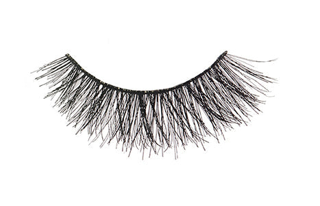 A closeup shot of Ardell Double Up Demi Wispies featuring its flattery, full volume lashes