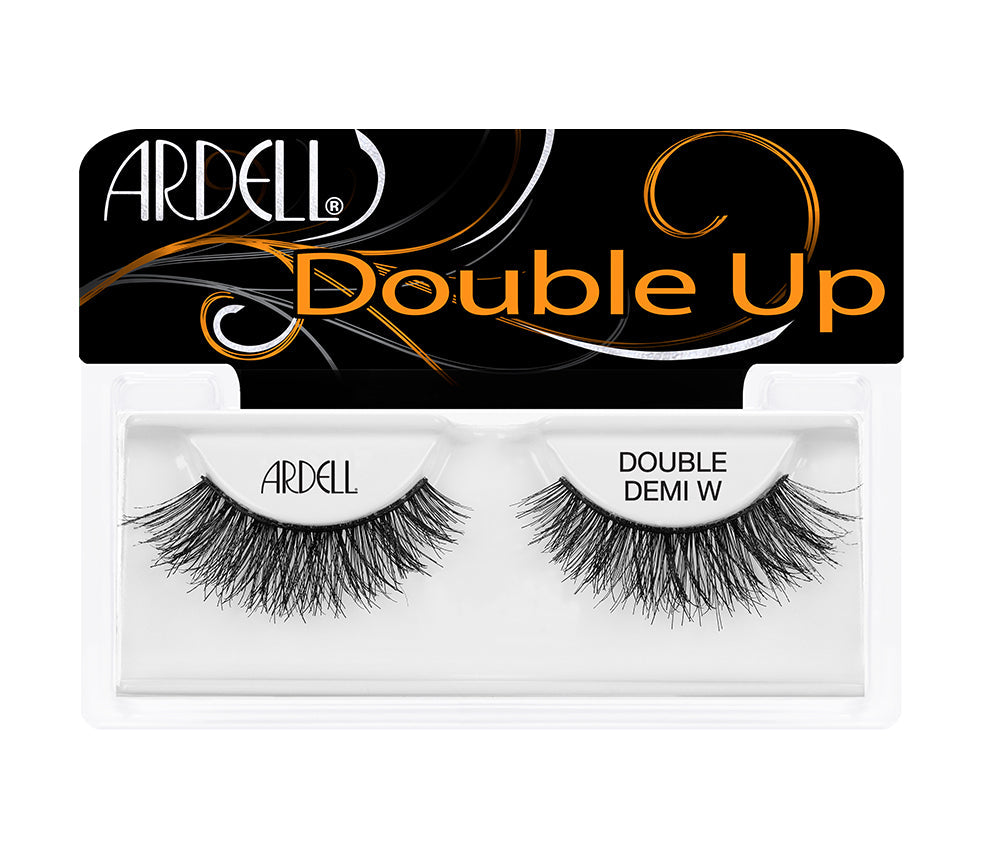 A single pair of Ardell Double Up Demi Wispies inside its retail packaging