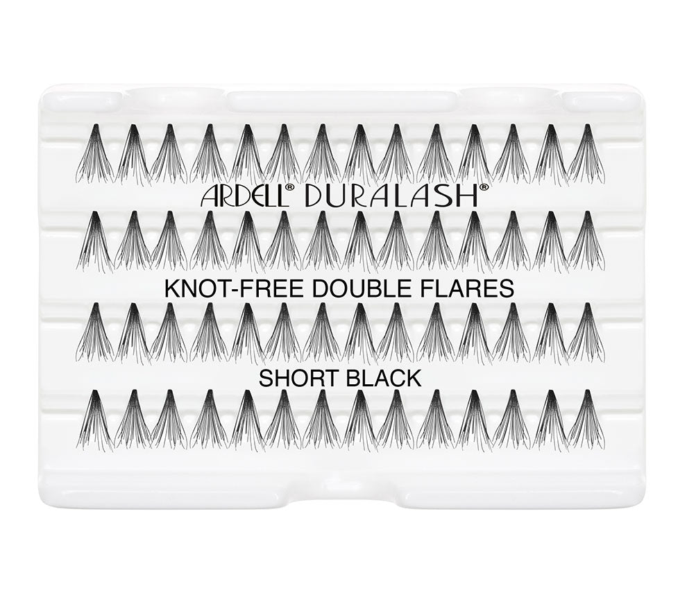 Ardell Duralash Knot-Free Double Flares Short Black, for a fuller, more voluminous lash line.