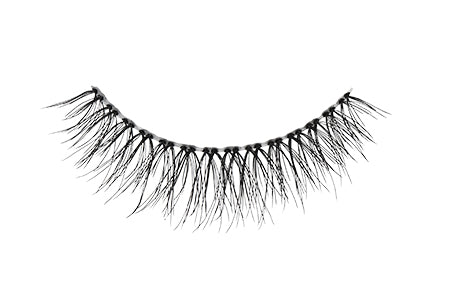 Close-up of an Ardell Naked  Lash 420 false lash for the right eye featuring clustered lash fibers
