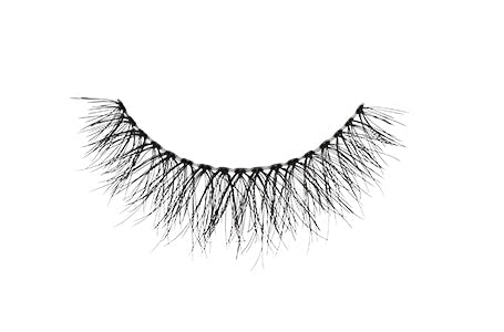 Close-up of an Ardell Naked Lash 421 faux lash for the right eye featuring clustered lash fibers