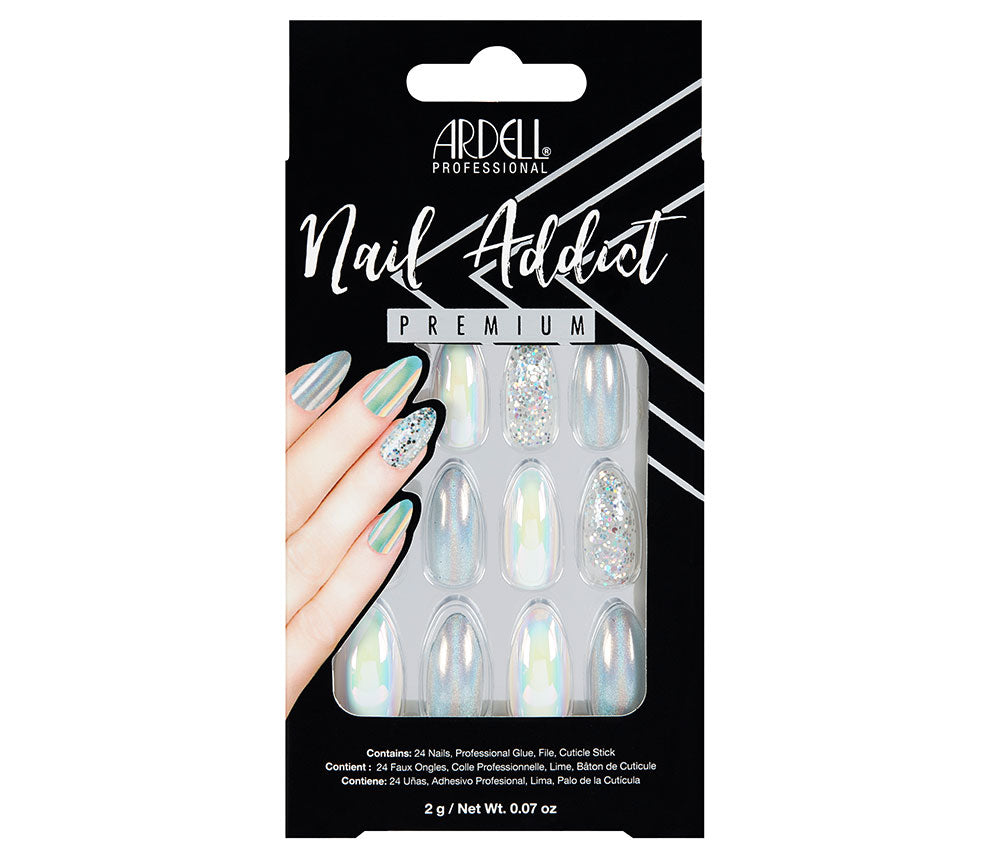 Front view of Ardell Nail Addict Holographic Gliter in retail packaging