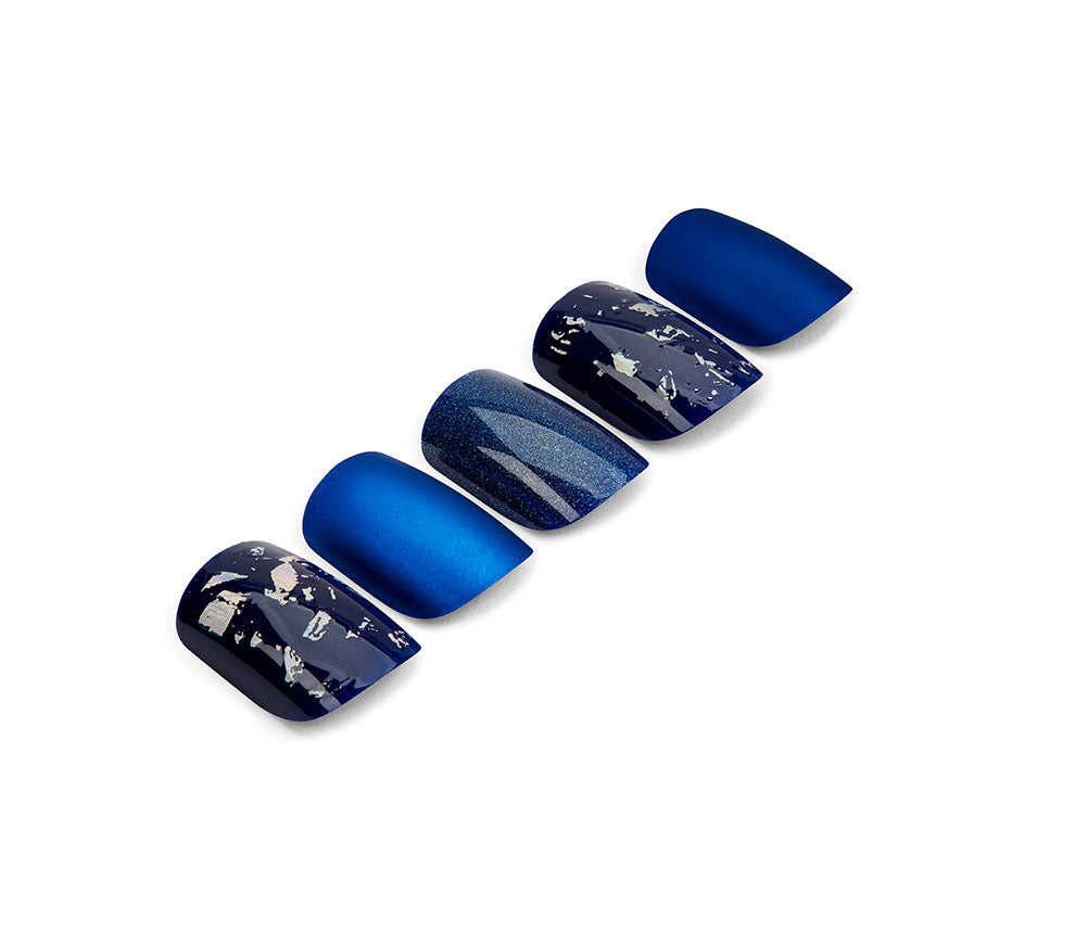 Ardell Nail Addict Artificial Nail - Matte Blue and Squoval shape