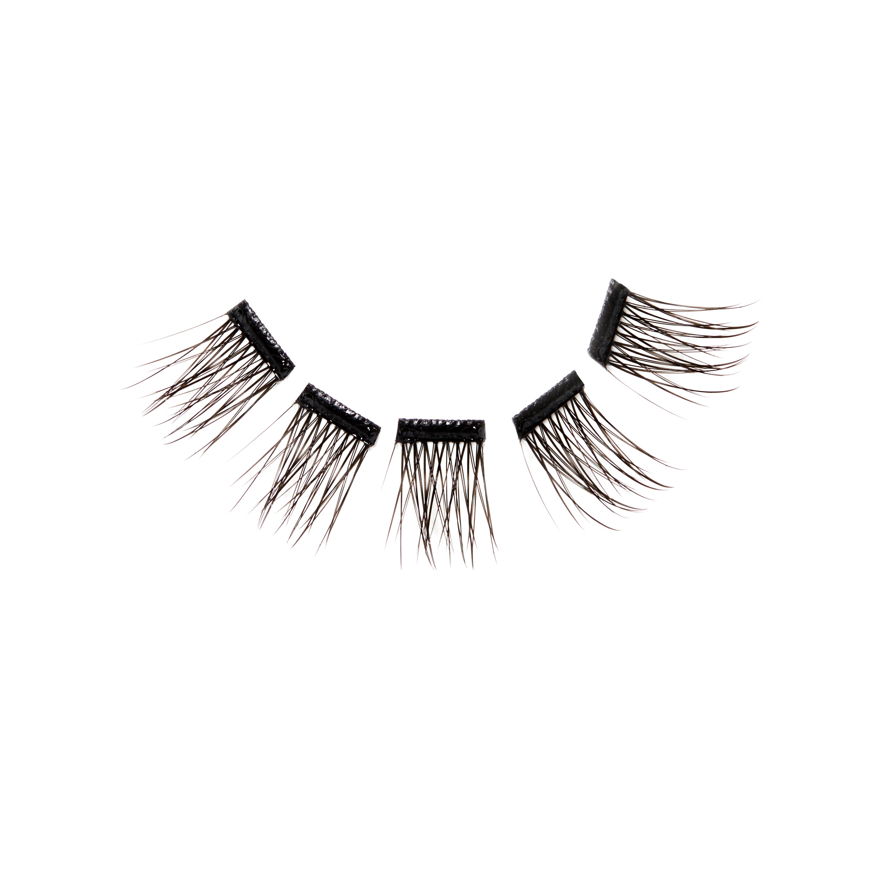 Ardell Naked Press On Underlash Extensions Soft Volume lash clusters arranged from left to right