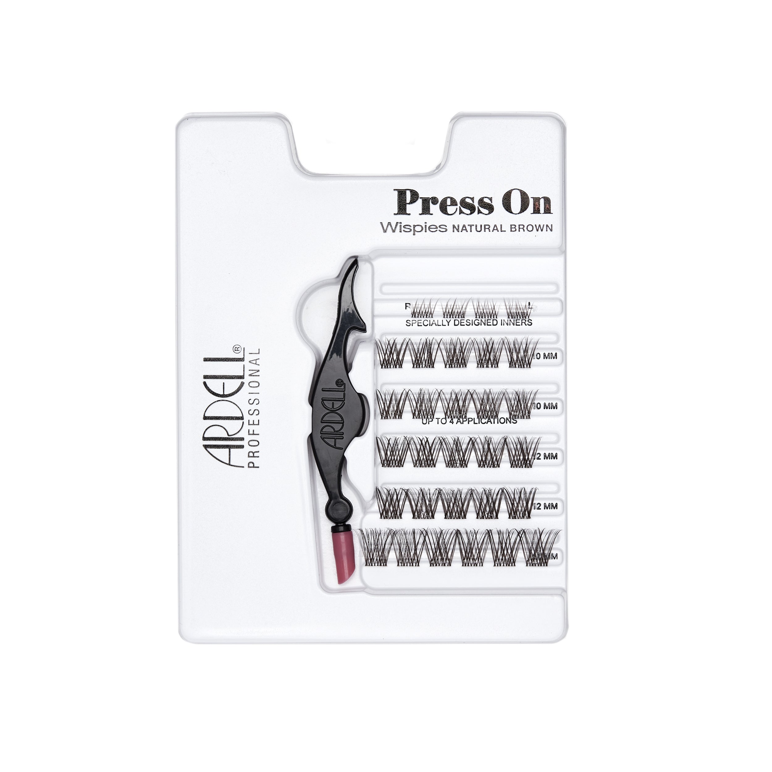 Press On Pre-Glued Underlash Wispies Natural Brown Content